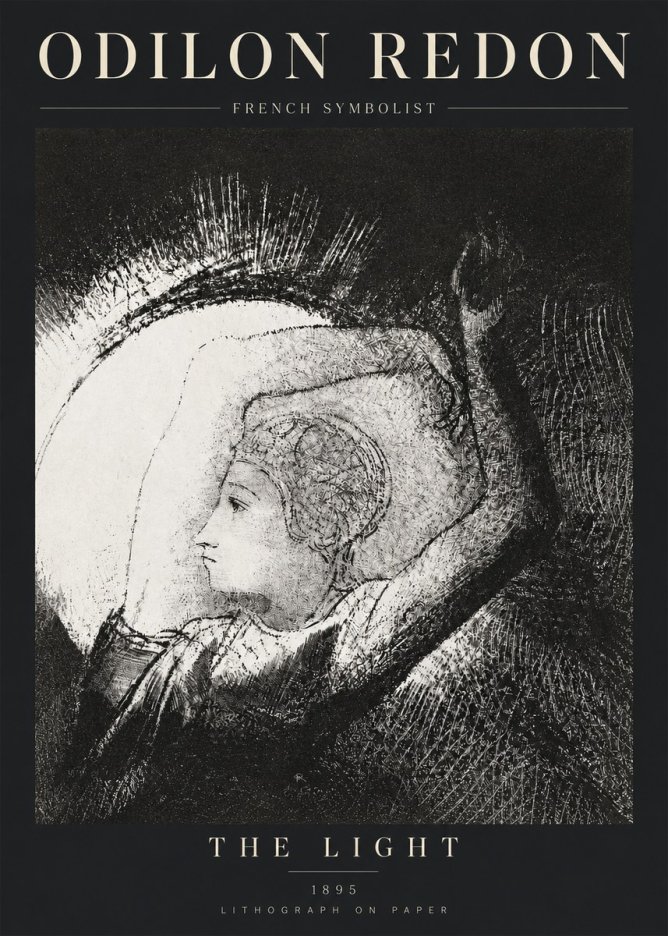 Odilon Redon The Light No3 - Plakát