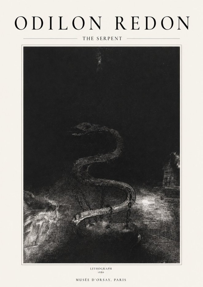 Odilon Redon The Serpent No1 - Plakát