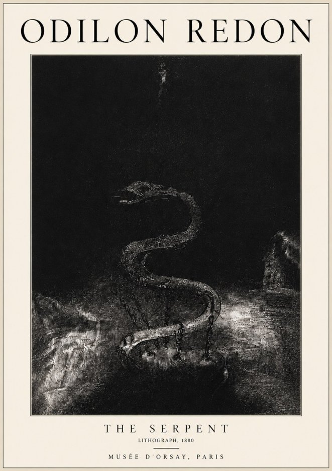 Odilon Redon The Serpent No3 - Plakát