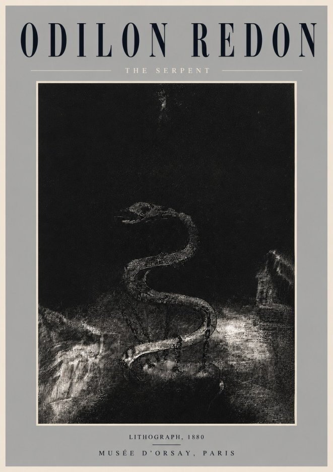 Odilon Redon The Serpent No4 - Plakát