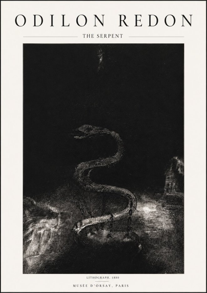 Odilon Redon The Serpent No5 - Plakát