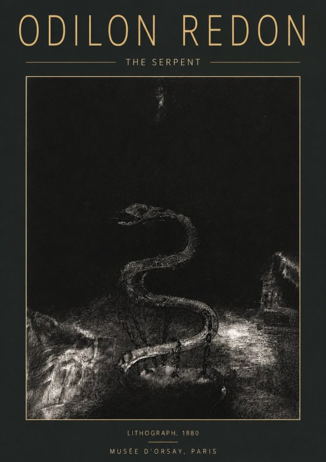 Odilon Redon The Serpent No6 - Plakát