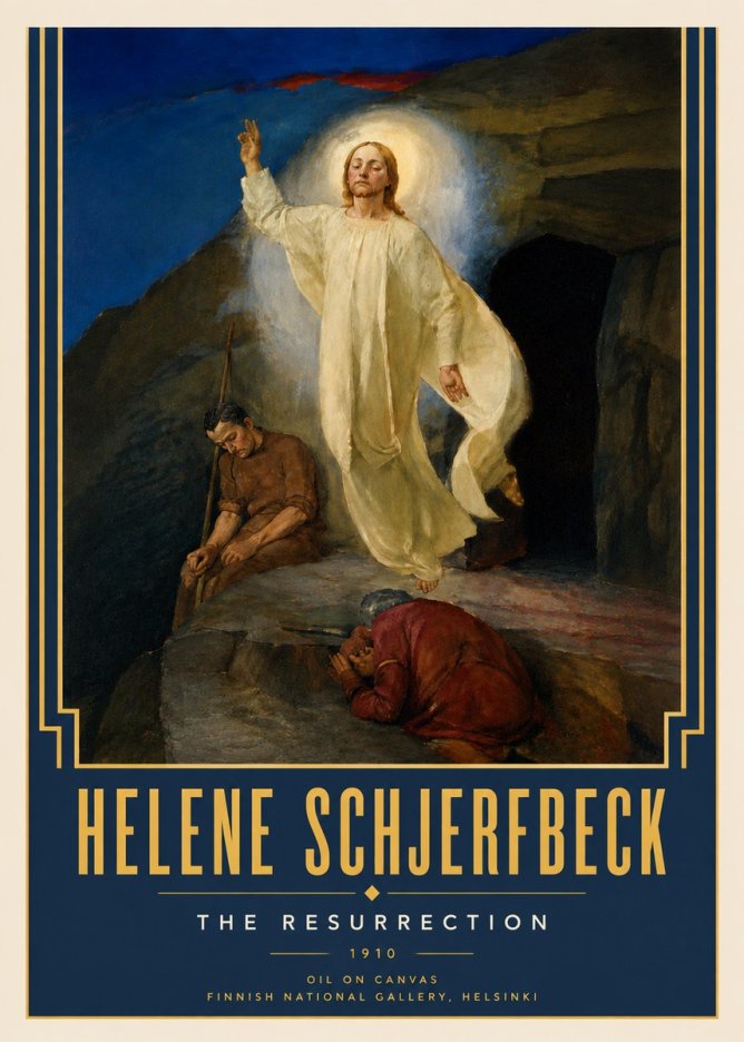 Helene Schjerfbeck The Resurrection No4 - Plakát