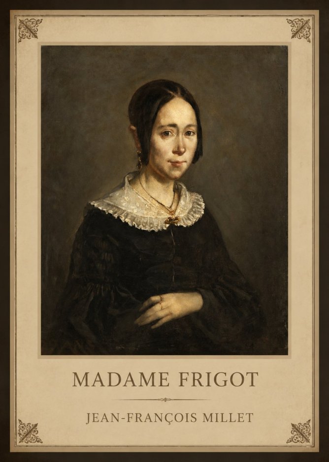 Jean-François Millet Madame Frigot No1 - Plakát