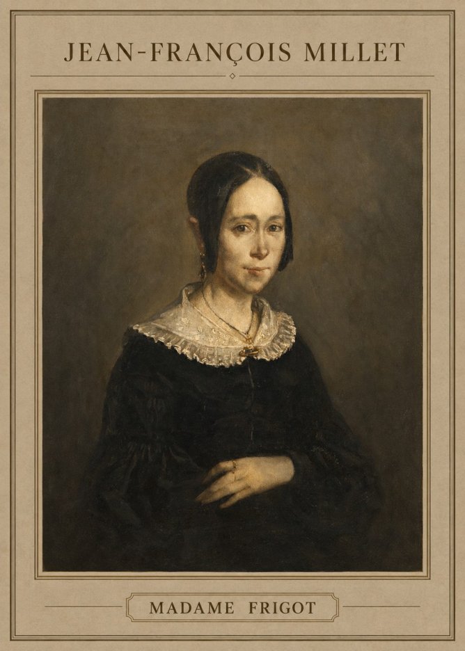 Jean-François Millet Madame Frigot No4 - Plakát