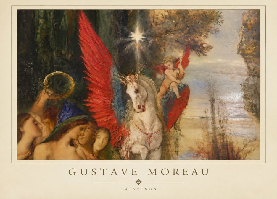Gustave Moreau Pegasus No3 - Plakát