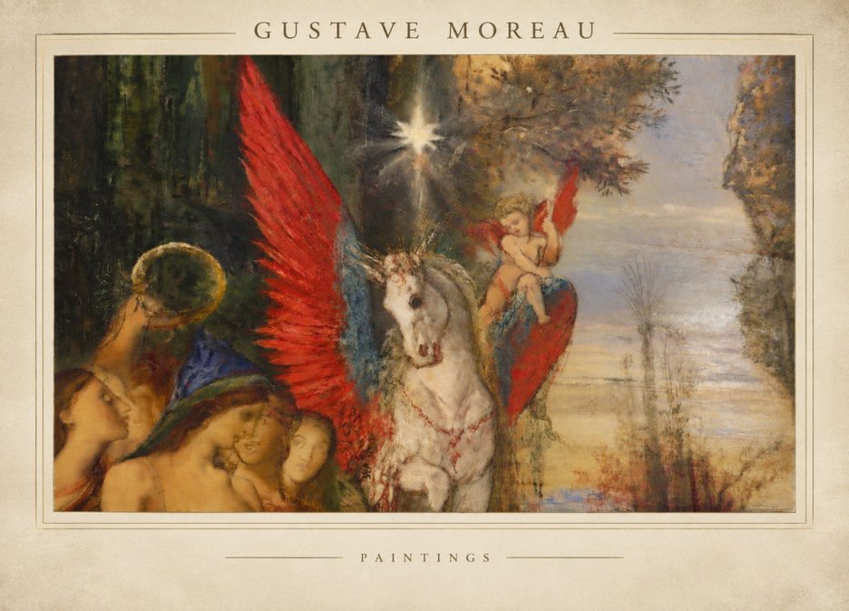 Gustave Moreau Pegasus No4 - Plakát
