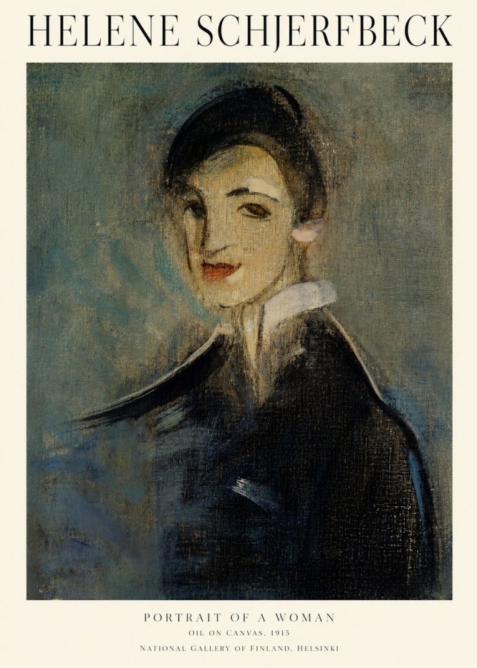 Helene Schjerfbeck Portrait of a Woman II No1 - Plakát