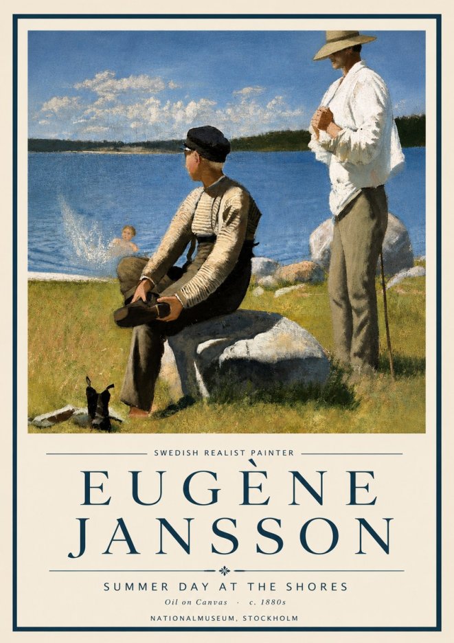 Eugène Jansson Summer Day at the Shores No4 - Plakát