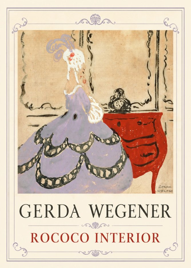 Gerda Wegener Lady in a Mauve Dress No6 - Plakát