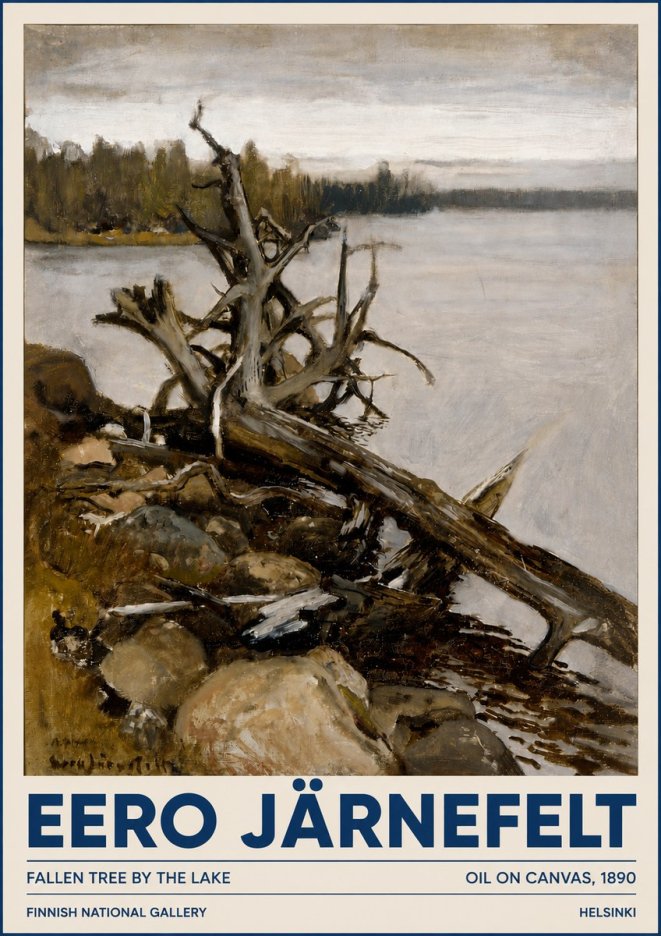 Eero Järnefelt Fallen Tree by the Lake No3 - Plakát