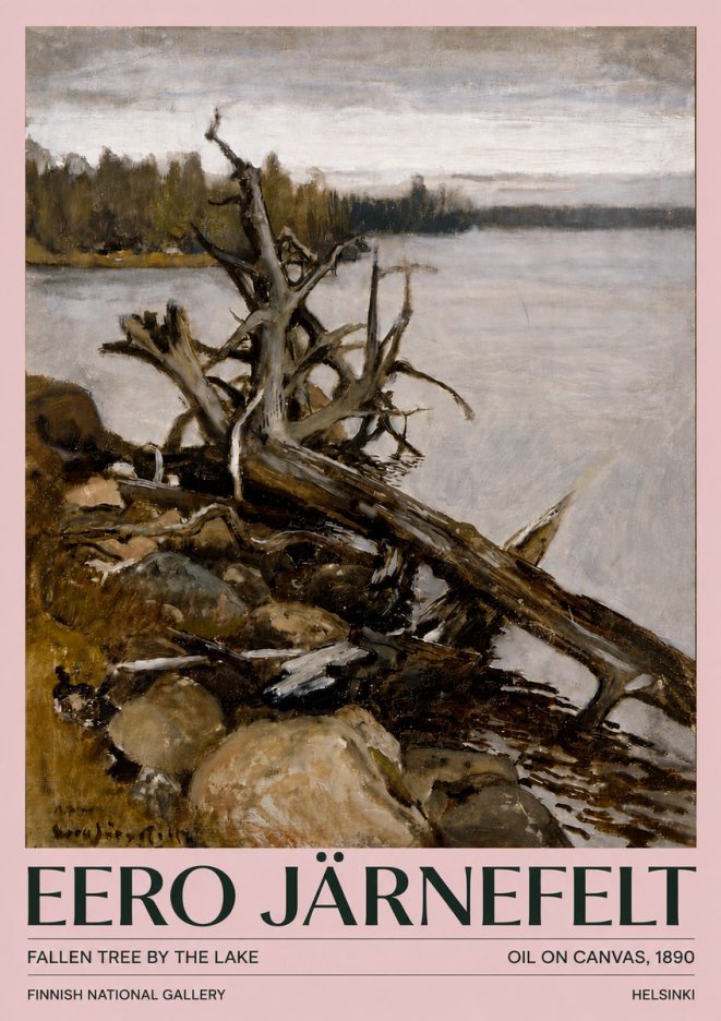 Eero Järnefelt Fallen Tree by the Lake No4 - Plakát