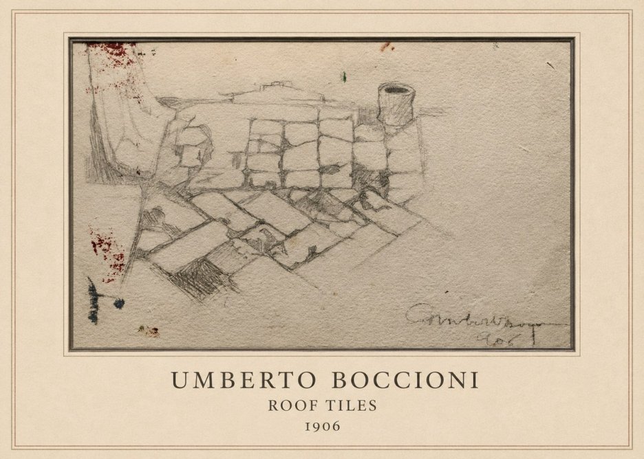 Umberto Boccioni Roof Tiles No4 - Plakát