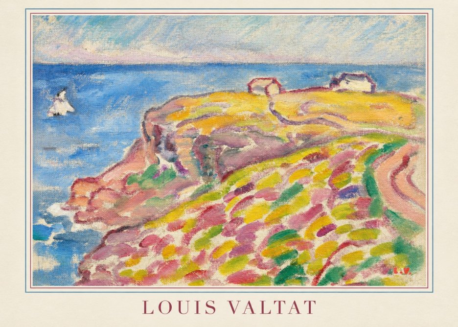 Louis Valtat Coastal Landscape with Bather No4 - Plakát