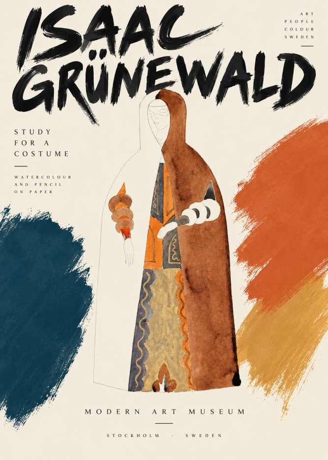 Isaac Grünewald Study for a Costume I No3 - Plakát