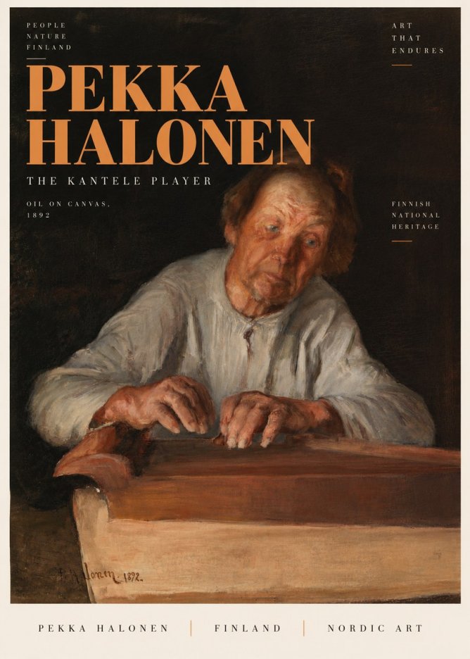 Pekka Halonen The Kantele Player No4 - Plakát