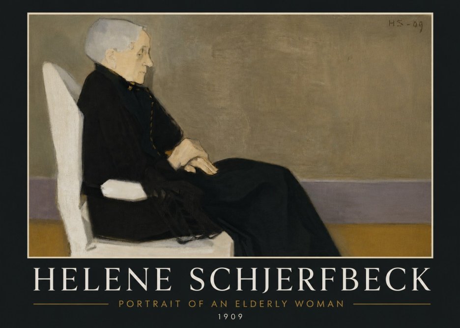 Helene Schjerfbeck Portrait of an Elderly Woman No6 - Plakát