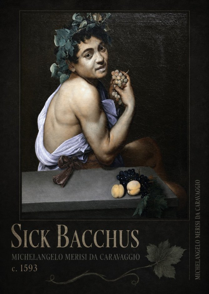 Michelangelo Merisi da Caravaggio Sick Bacchus No2 - Plakát