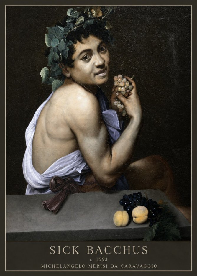 Michelangelo Merisi da Caravaggio Sick Bacchus No5 - Plakát