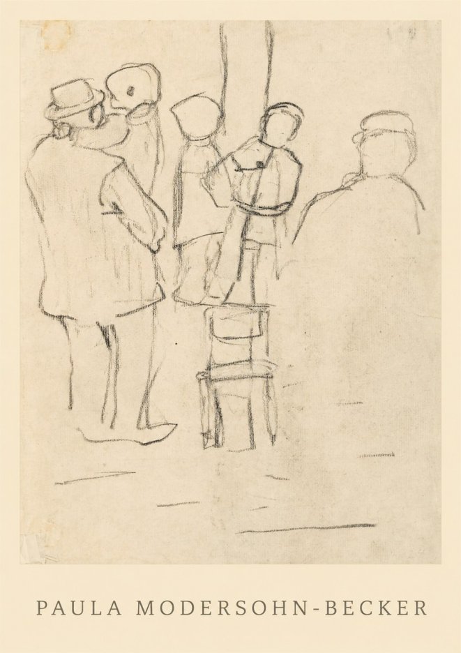 Paula Modersohn-Becker Studies of Figures No1 - Plakát