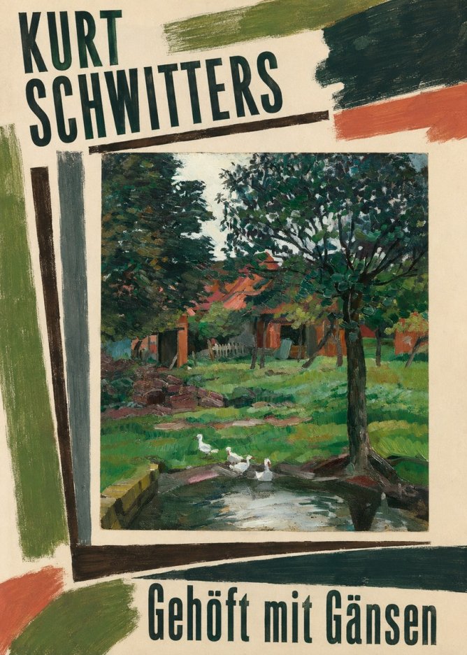 Kurt Schwitters Gehöft Mit Gänsen No2 - Plakát