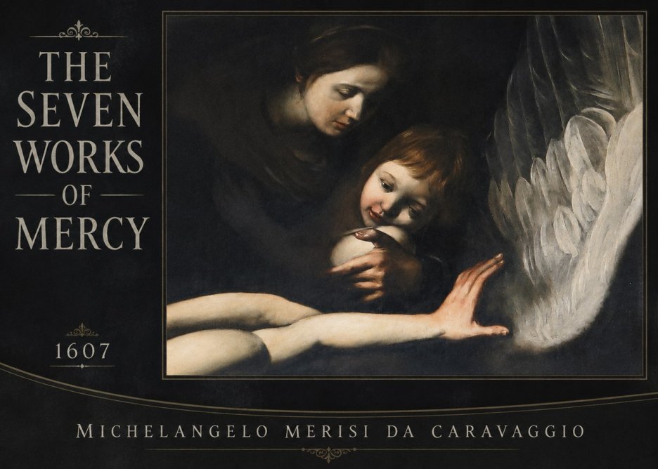 Michelangelo Merisi da Caravaggio The Seven Works of Mercy IV No2 - Plakát