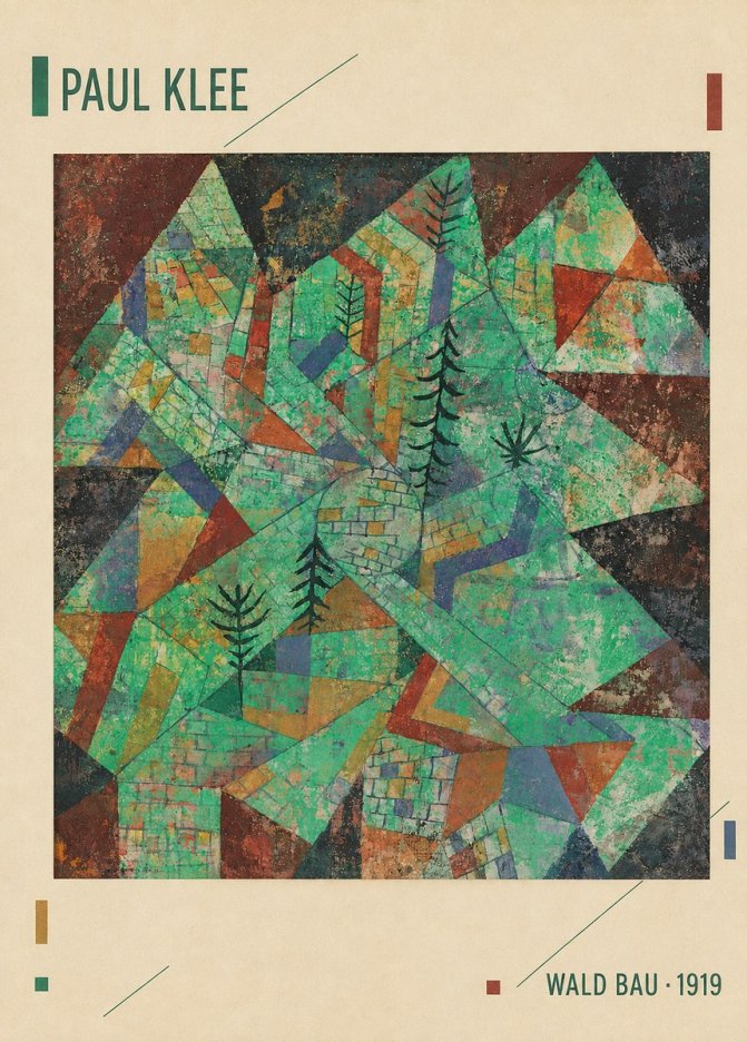 Paul Klee Wald Bau No3 - Plakát