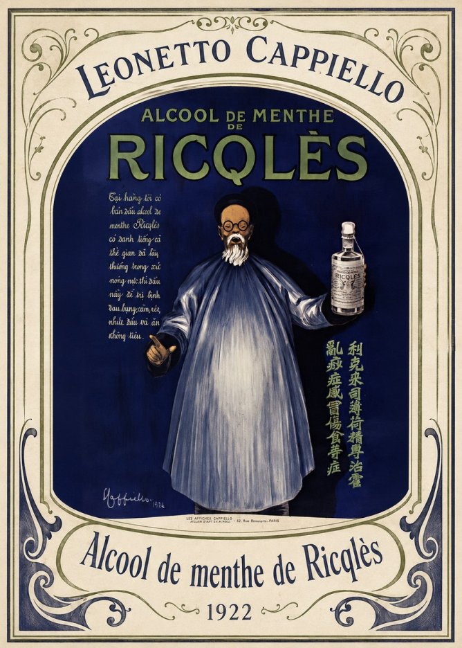 Leonetto Cappiello Alcool De Menthe De Ricqlès II No3 - Plakát