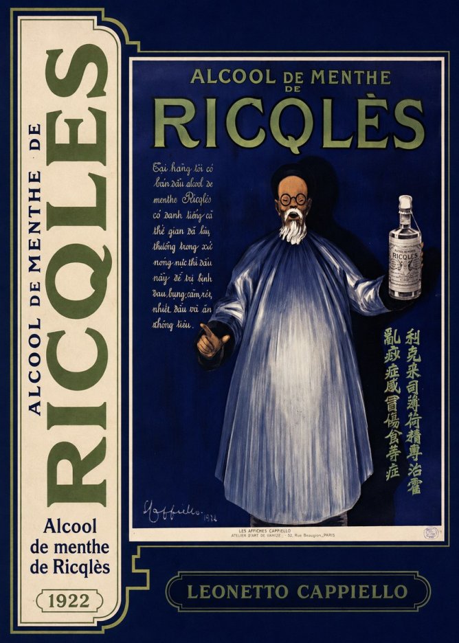 Leonetto Cappiello Alcool De Menthe De Ricqlès II No5 - Plakát