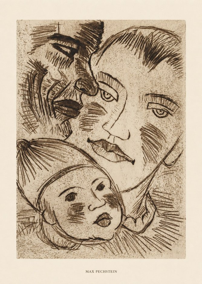Max Pechstein Fischerfamilie No6 - Plakát