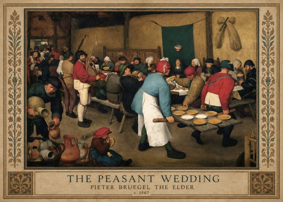 Pieter Bruegel The Peasant Wedding III No1 - Plakát