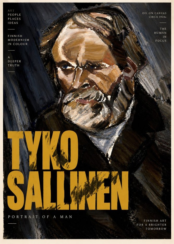 Tyko Sallinen Portrait of a Man III No5 - Plakát