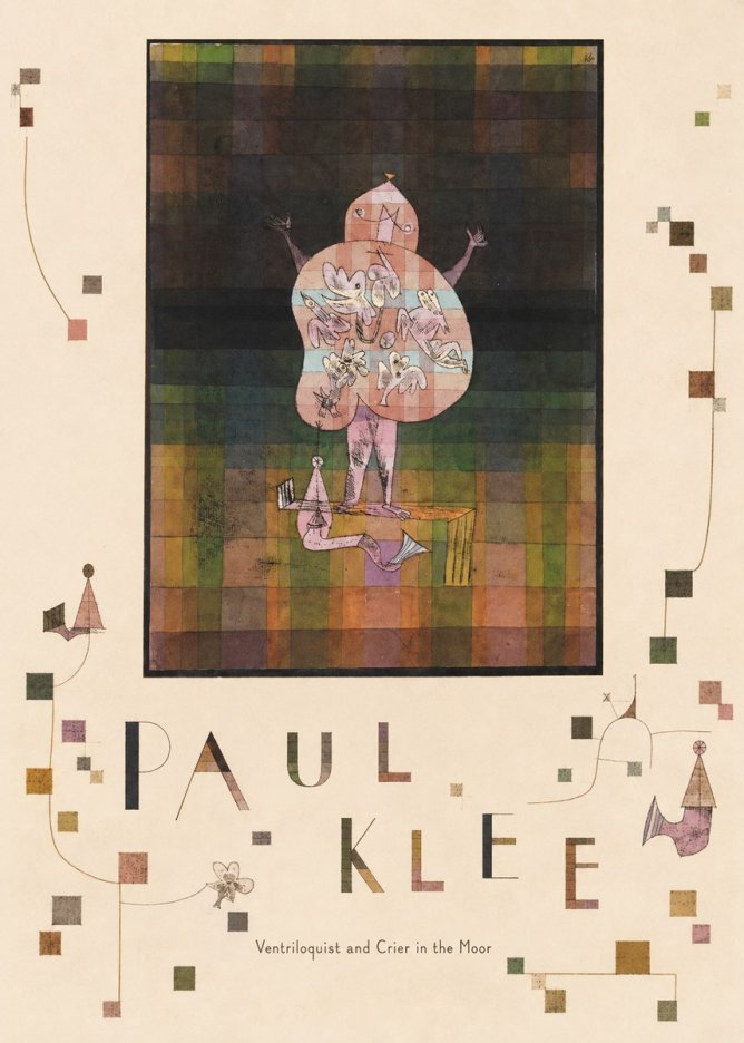 Paul Klee Ventriloquist and Crier in the Moor No6 - Plakát