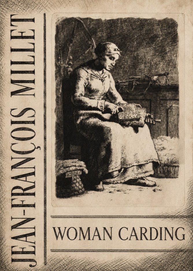 Jean-François Millet Woman Carding No4 - Plakát