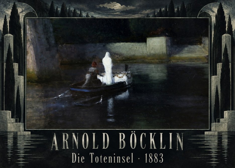 Arnold Böcklin Die Toteninsel III No5 - Plakát
