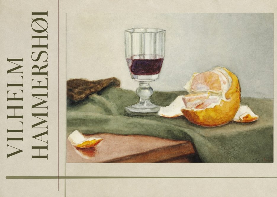 Vilhelm Hammershøi Still Life with Wine Glass and Orange No3 - Plakát