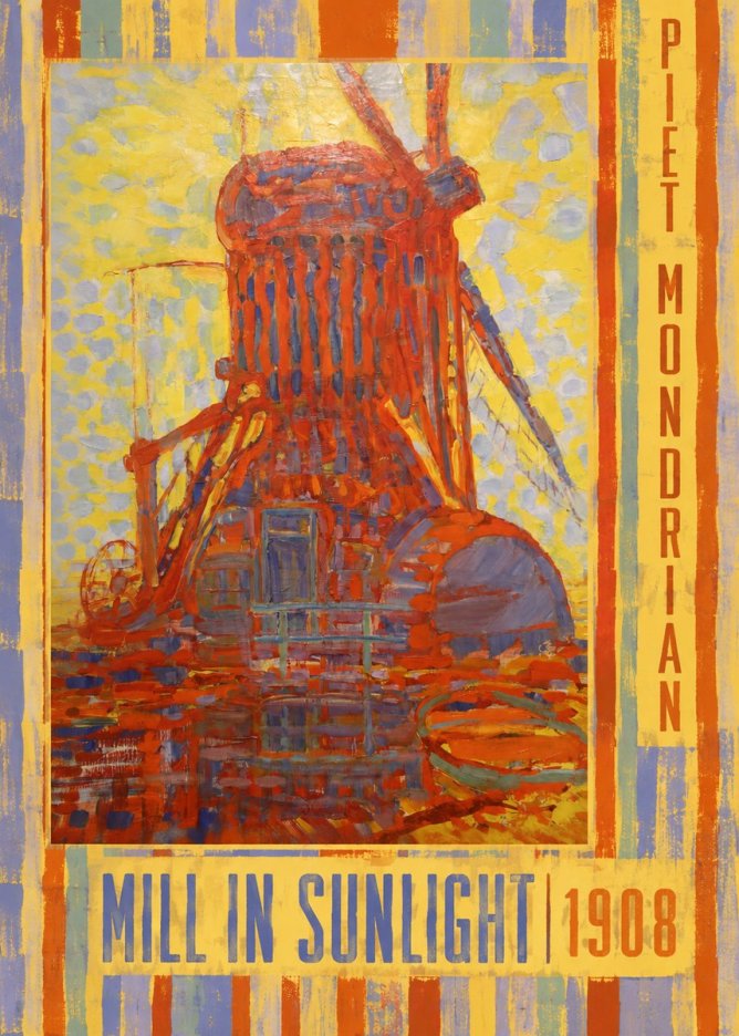 Piet Mondrian Mill in Sunlight No5 - Plakát