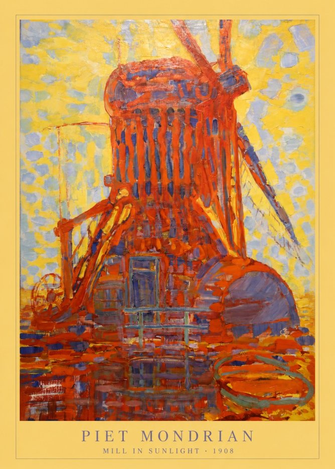 Piet Mondrian Mill in Sunlight No6 - Plakát