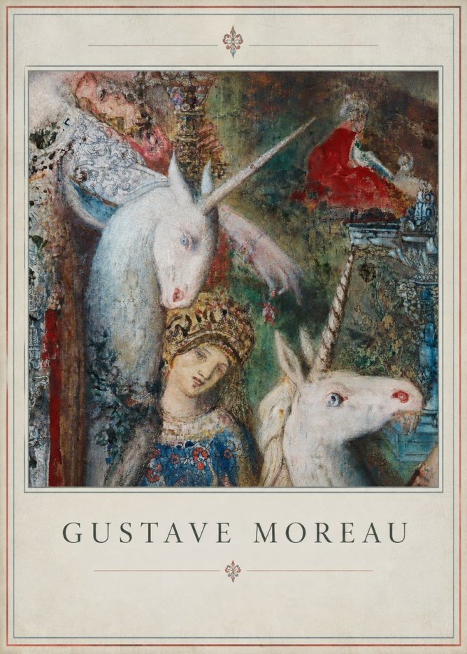 Gustave Moreau The Unicorns II No2 - Plakát
