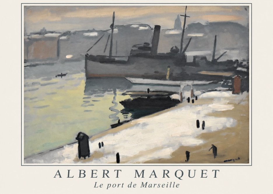 Albert Marquet Le Port De Marseille I No1 - Plakát
