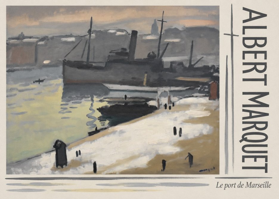Albert Marquet Le Port De Marseille I No3 - Plakát