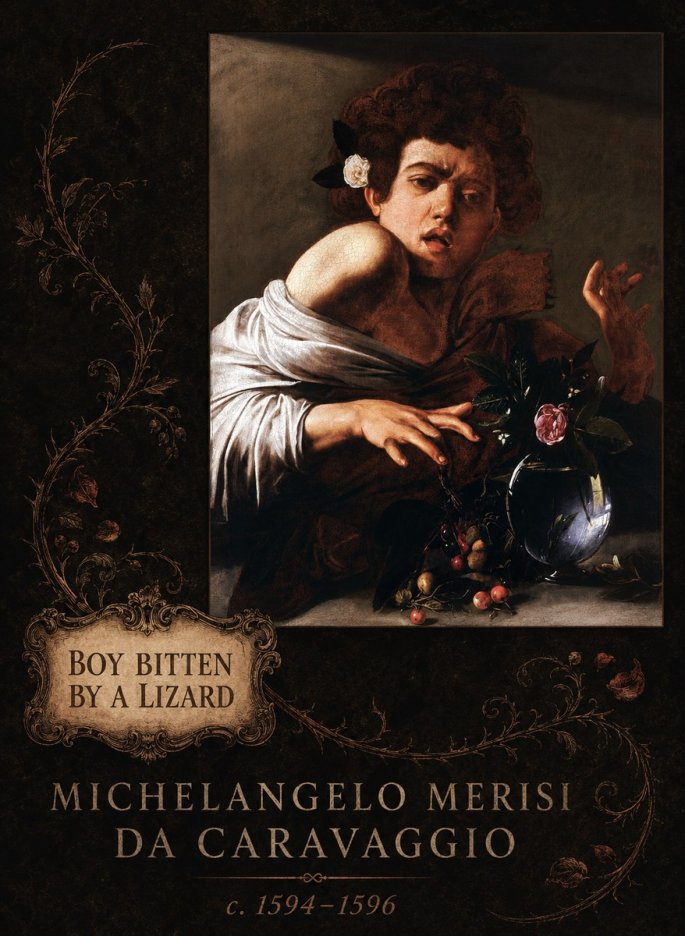 Michelangelo Merisi da Caravaggio Boy Bitten by a Lizard No6 - Plakát