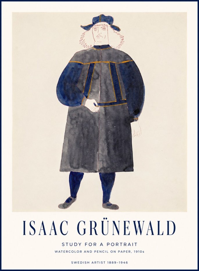 Isaac Grünewald Study for a Portrait No1 - Plakát
