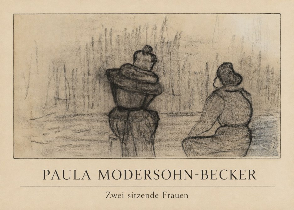 Paula Modersohn-Becker Zwei Sitzende Frauen No1 - Plakát