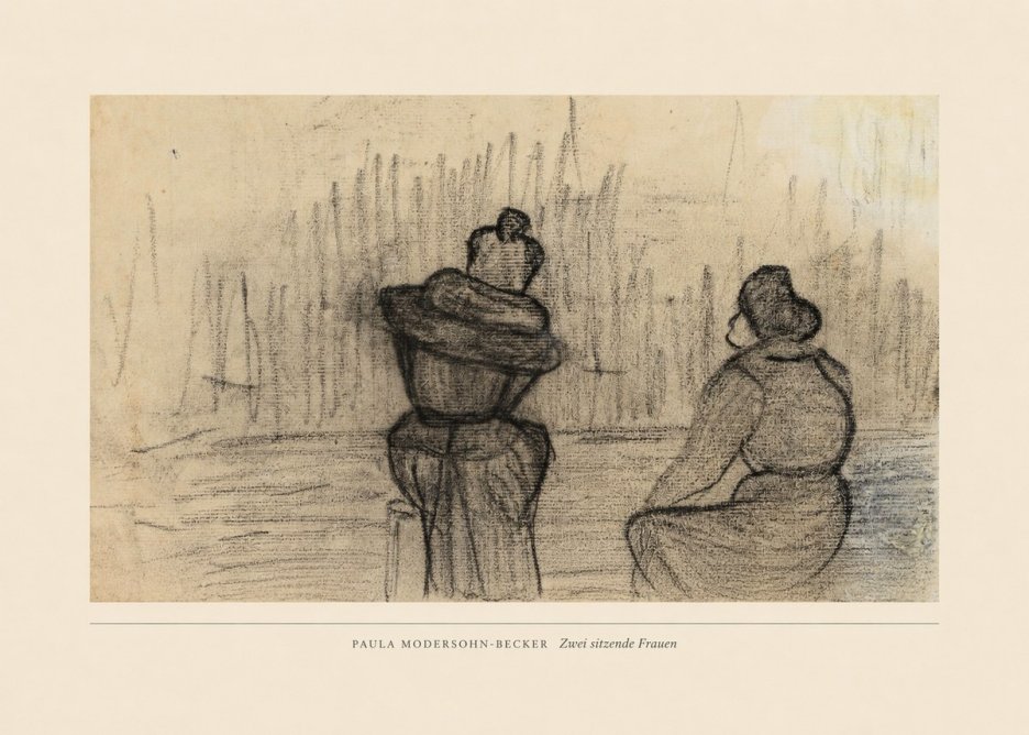 Paula Modersohn-Becker Zwei Sitzende Frauen No6 - Plakát