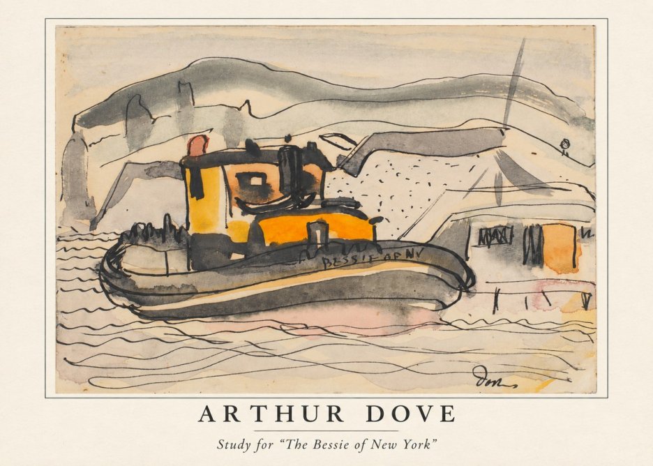 Arthur Dove Study for "the Bessie of New York" No4 - Plakát