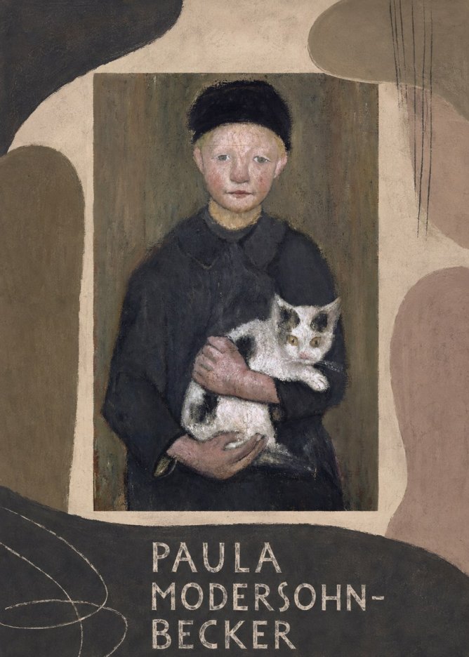 Paula Modersohn-Becker Girl with Cat No3 - Plakát
