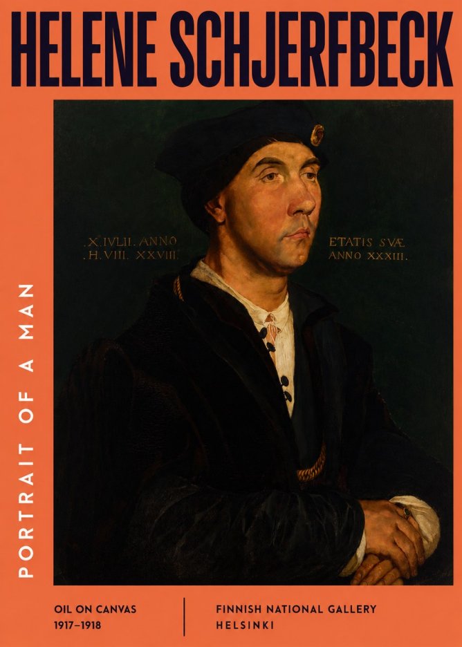 Helene Schjerfbeck Portrait of a Man I No2 - Plakát