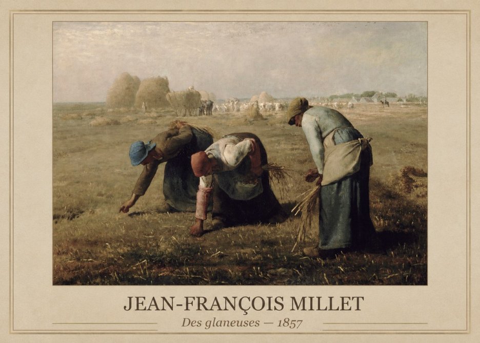 Jean-François Millet Des Glaneuses No1 - Plakát