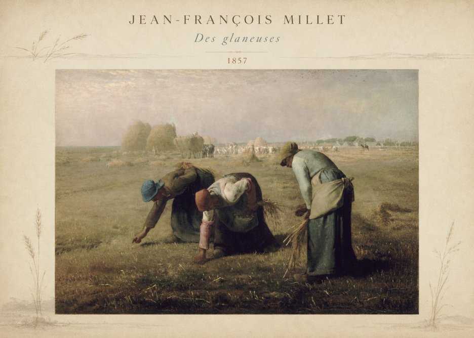 Jean-François Millet Des Glaneuses No5 - Plakát